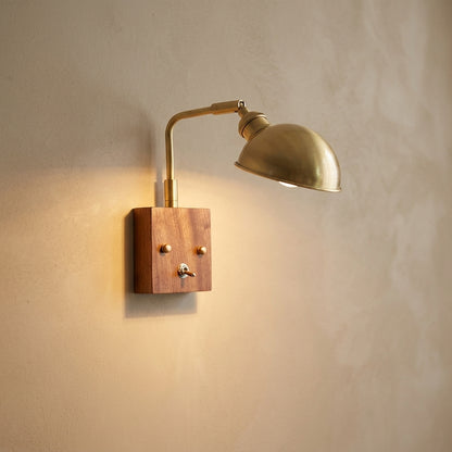 Glaswandlicht mit Holzplatte - 105wl
