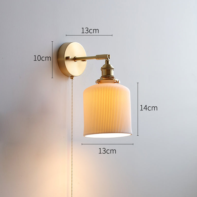 White Ceramic Wall Light - 214ST - Modefinity