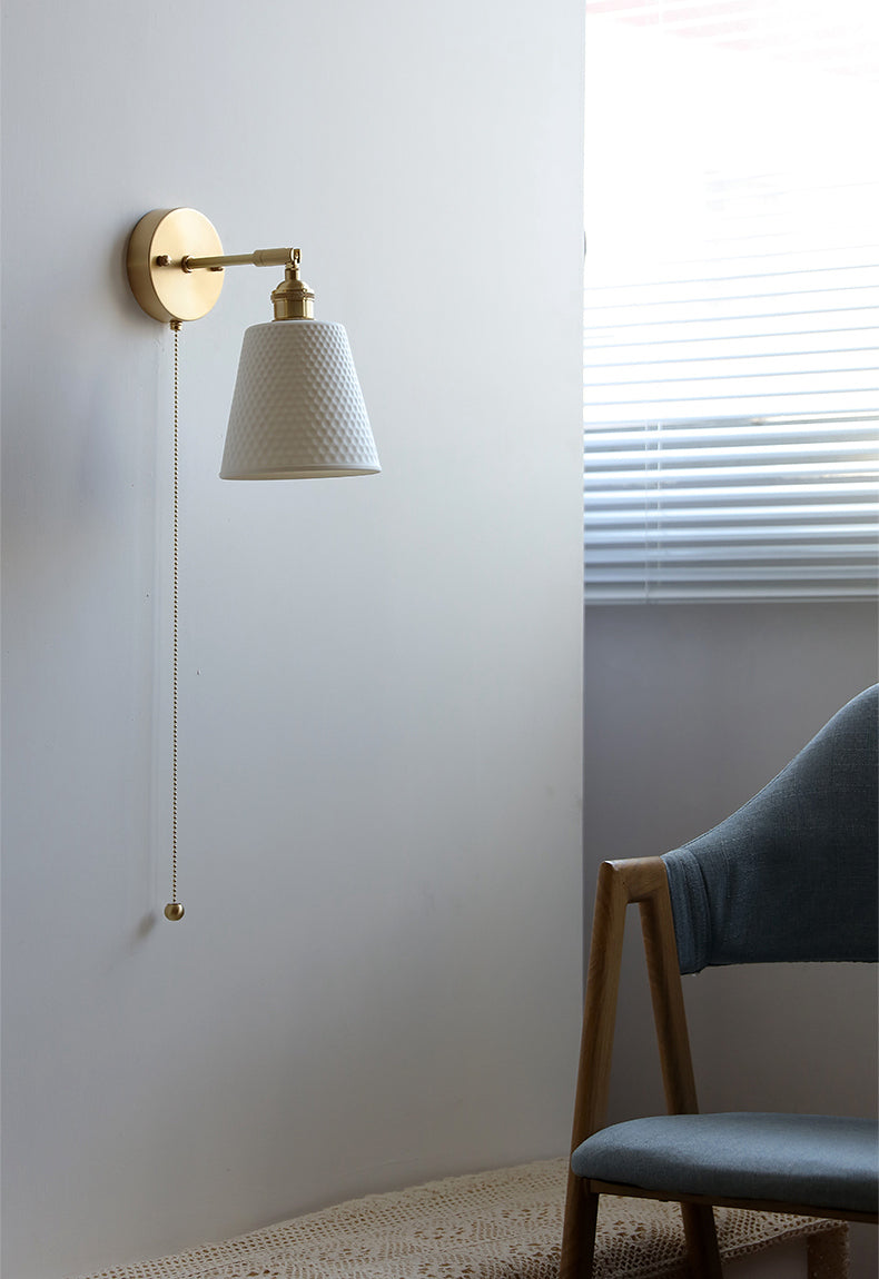 White Ceramic Wall Light - 214ST - Modefinity