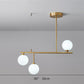 Brass Chandelier With White Frosted Globes - 1CH5 - Modefinity