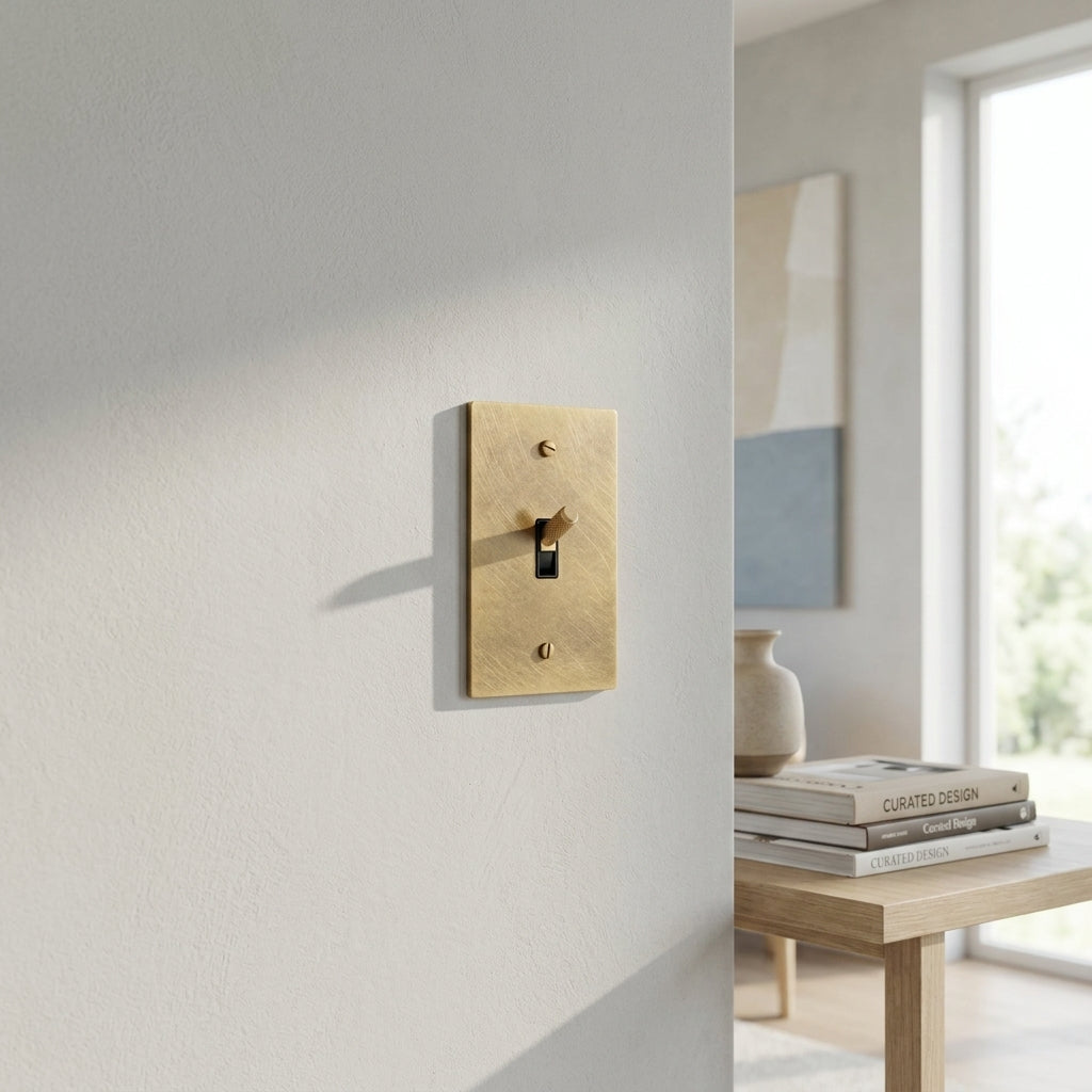 Modern Vintage Brass Toggle Switch - Modefinity