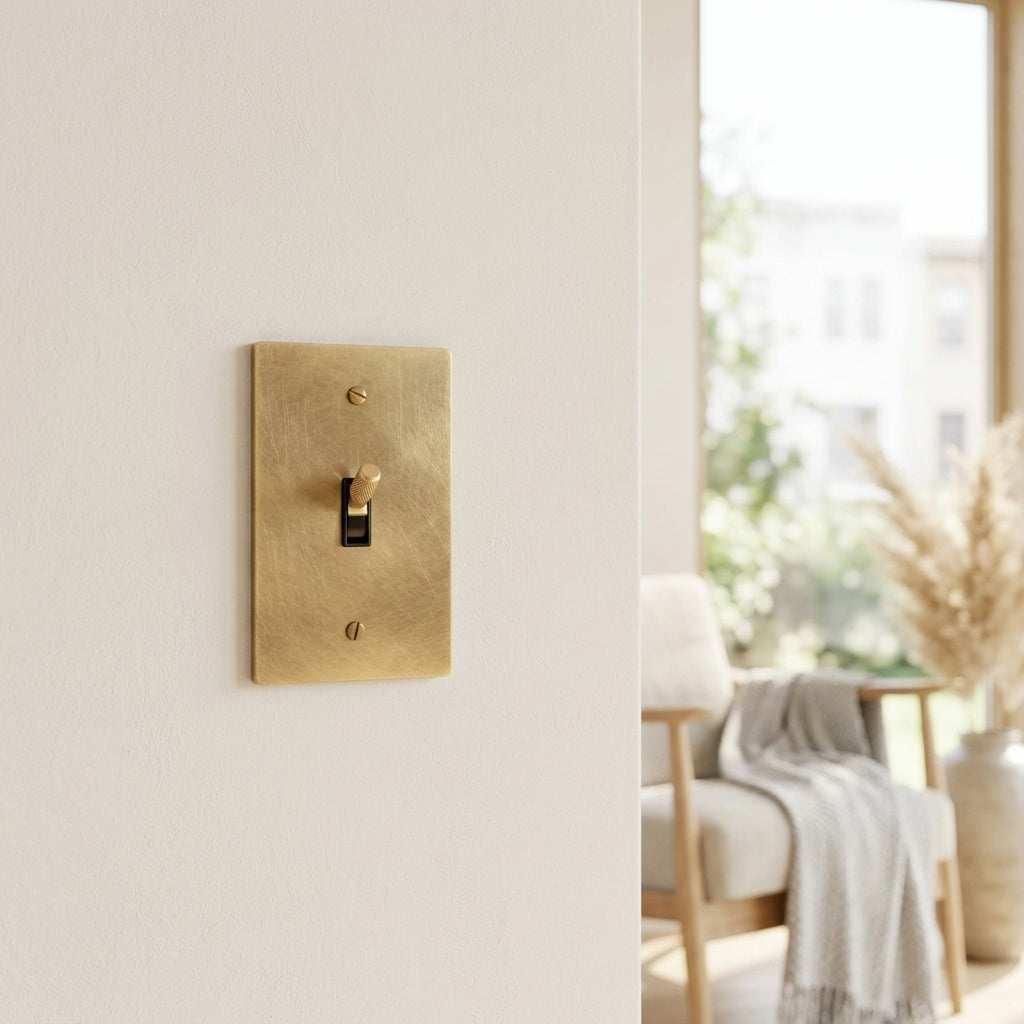 Modern Vintage Brass Toggle Switch - Modefinity