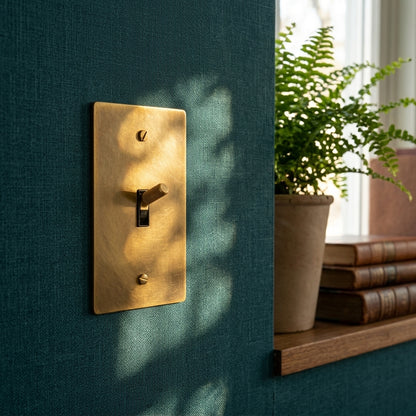 Modern Vintage Brass Toggle Switch - Modefinity