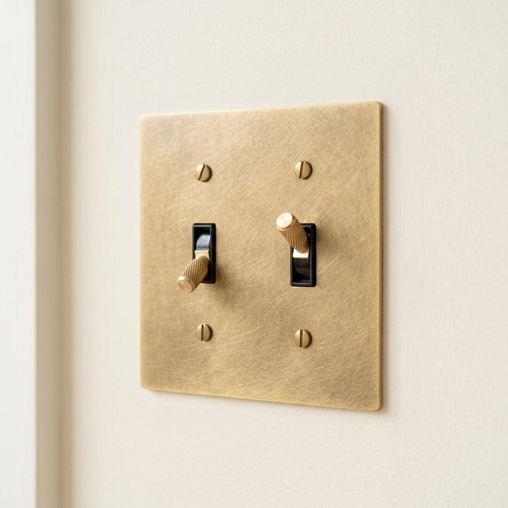 Modern Vintage Brass Toggle Switch - Modefinity