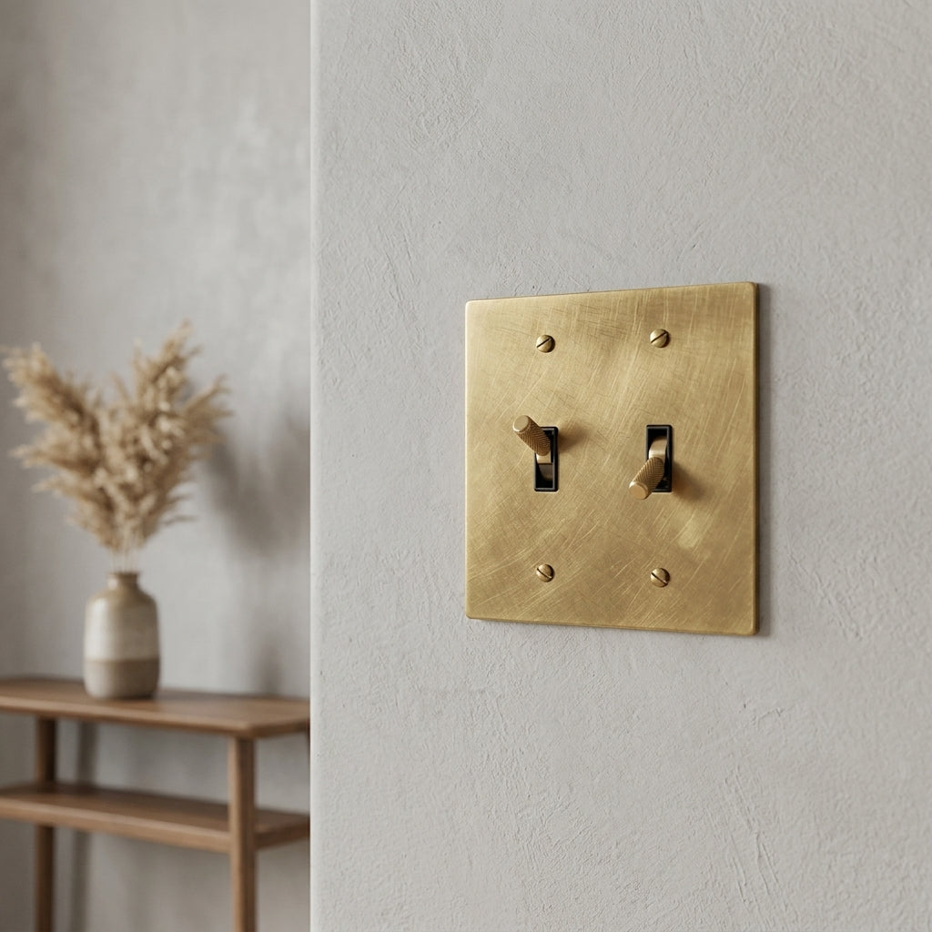 Modern Vintage Brass Toggle Switch - Modefinity
