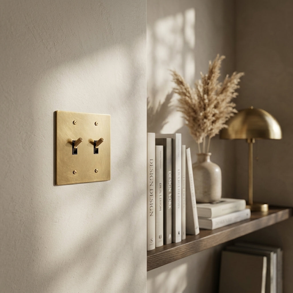 Modern Vintage Brass Toggle Switch - Modefinity