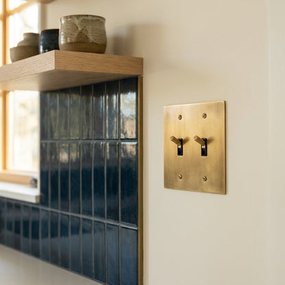 Modern Vintage Brass Toggle Switch - Modefinity