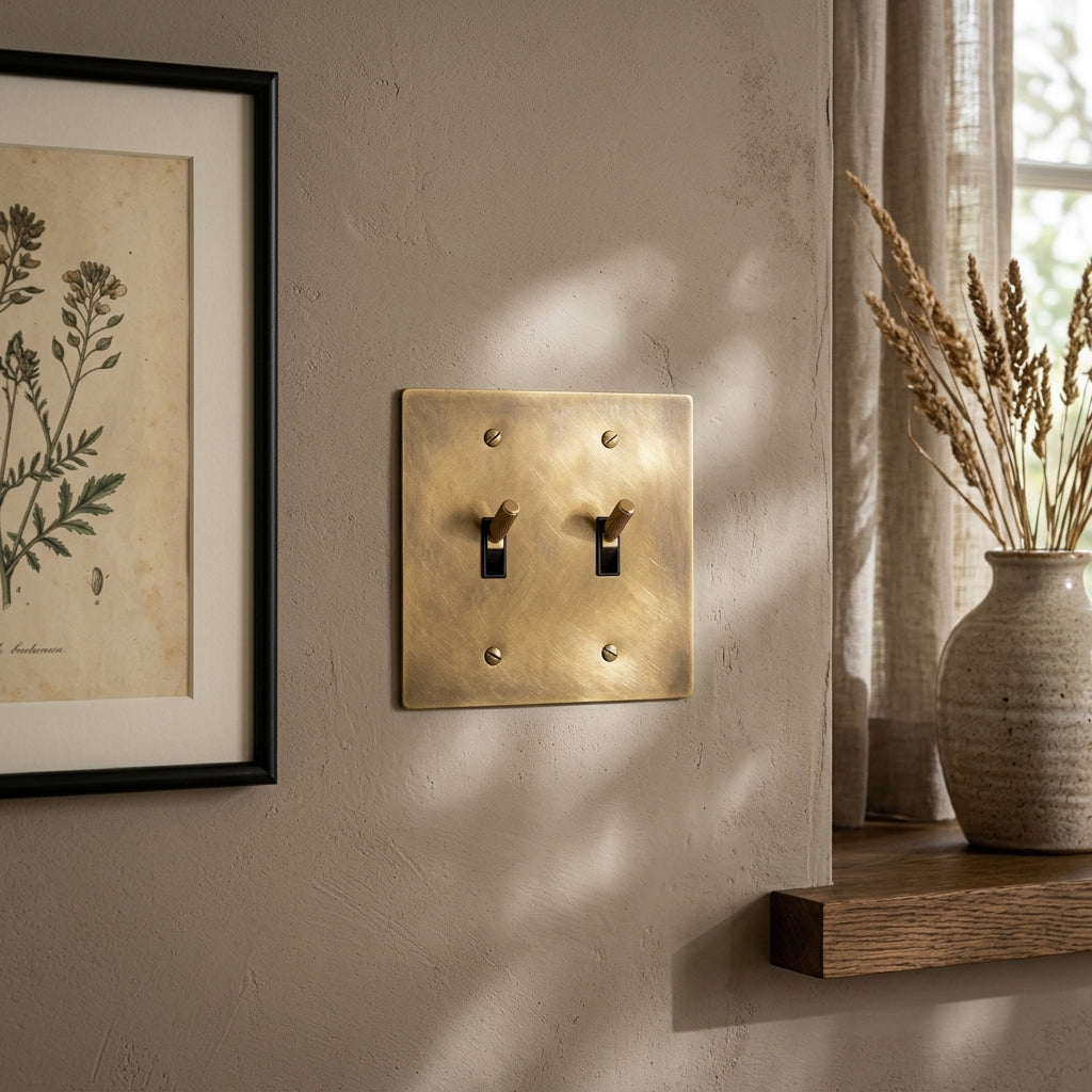 Modern Vintage Brass Toggle Switch - Modefinity