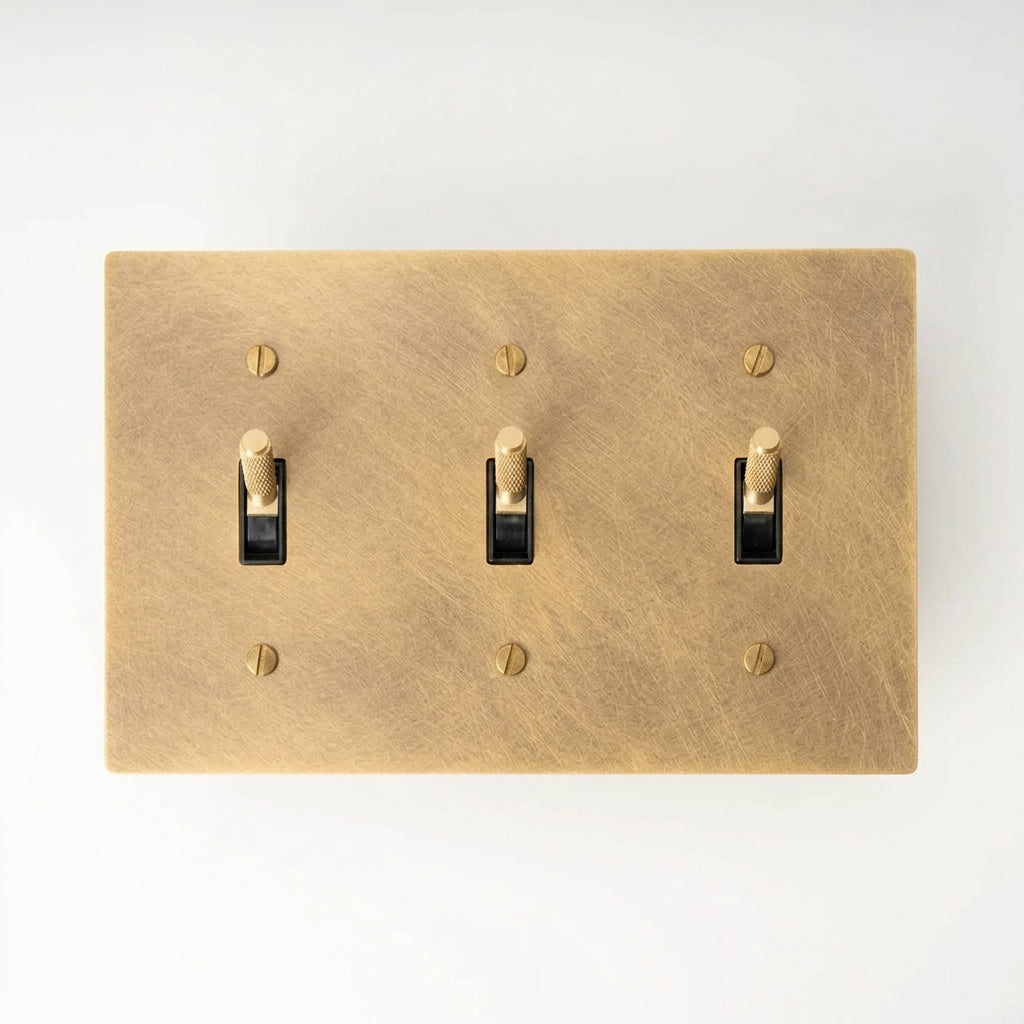 Modern Vintage Brass Toggle Switch - Modefinity
