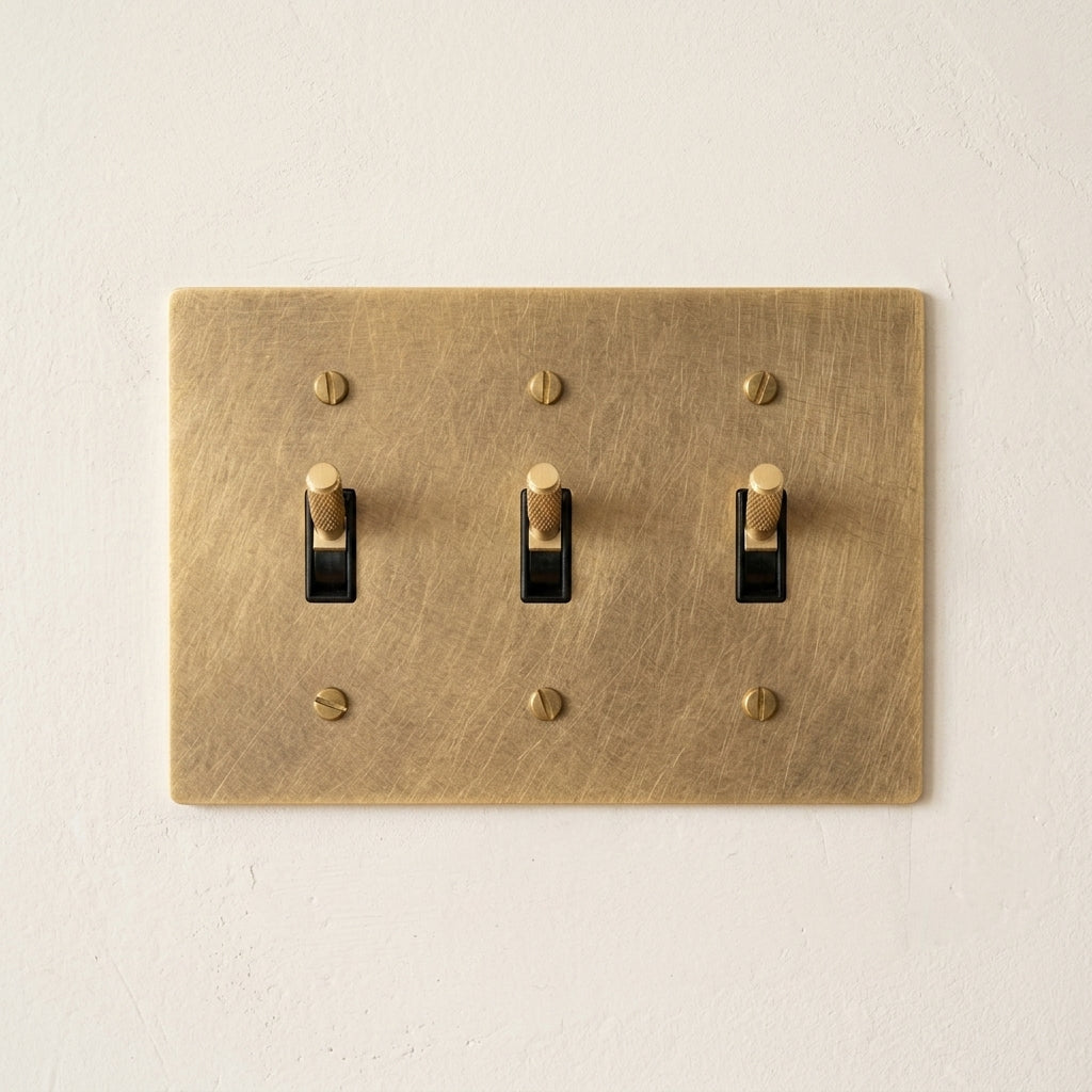 Modern Vintage Brass Toggle Switch - Modefinity