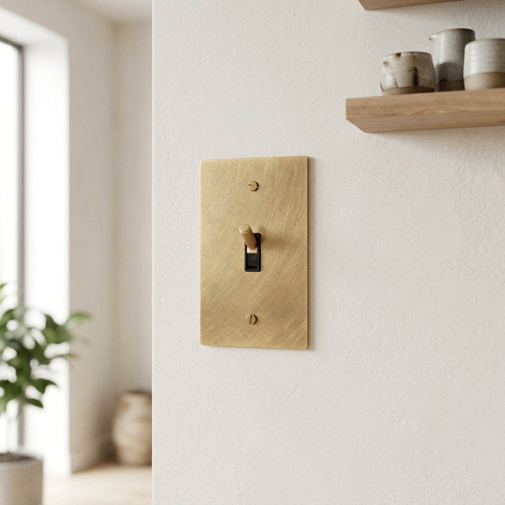 Modern Vintage Brass Toggle Switch - Modefinity