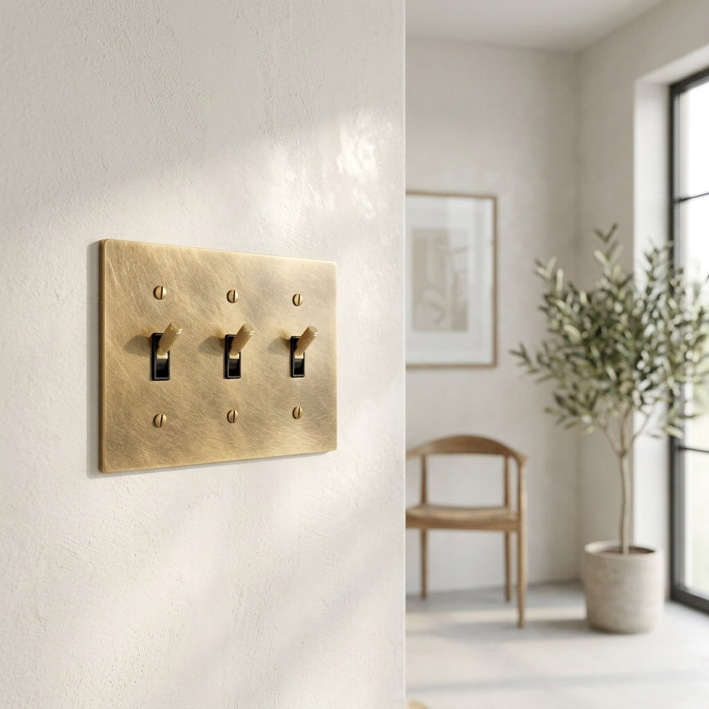 Modern Vintage Brass Toggle Switch - Modefinity