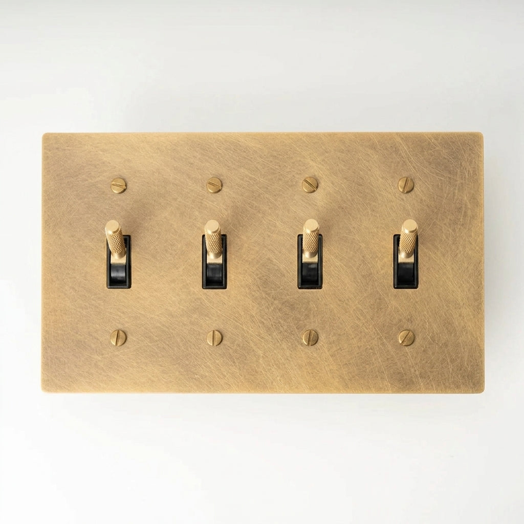Modern Vintage Brass Toggle Switch - Modefinity