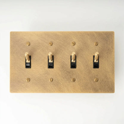 Modern Vintage Brass Toggle Switch - Modefinity