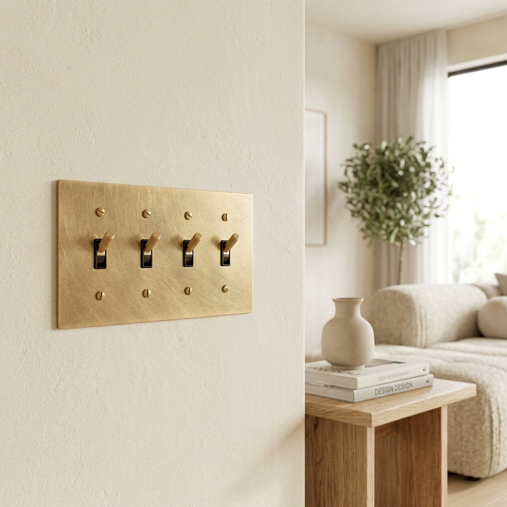Modern Vintage Brass Toggle Switch - Modefinity