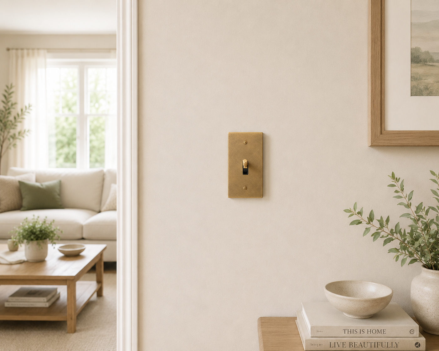 Modern Vintage Brass Toggle Switch - Modefinity