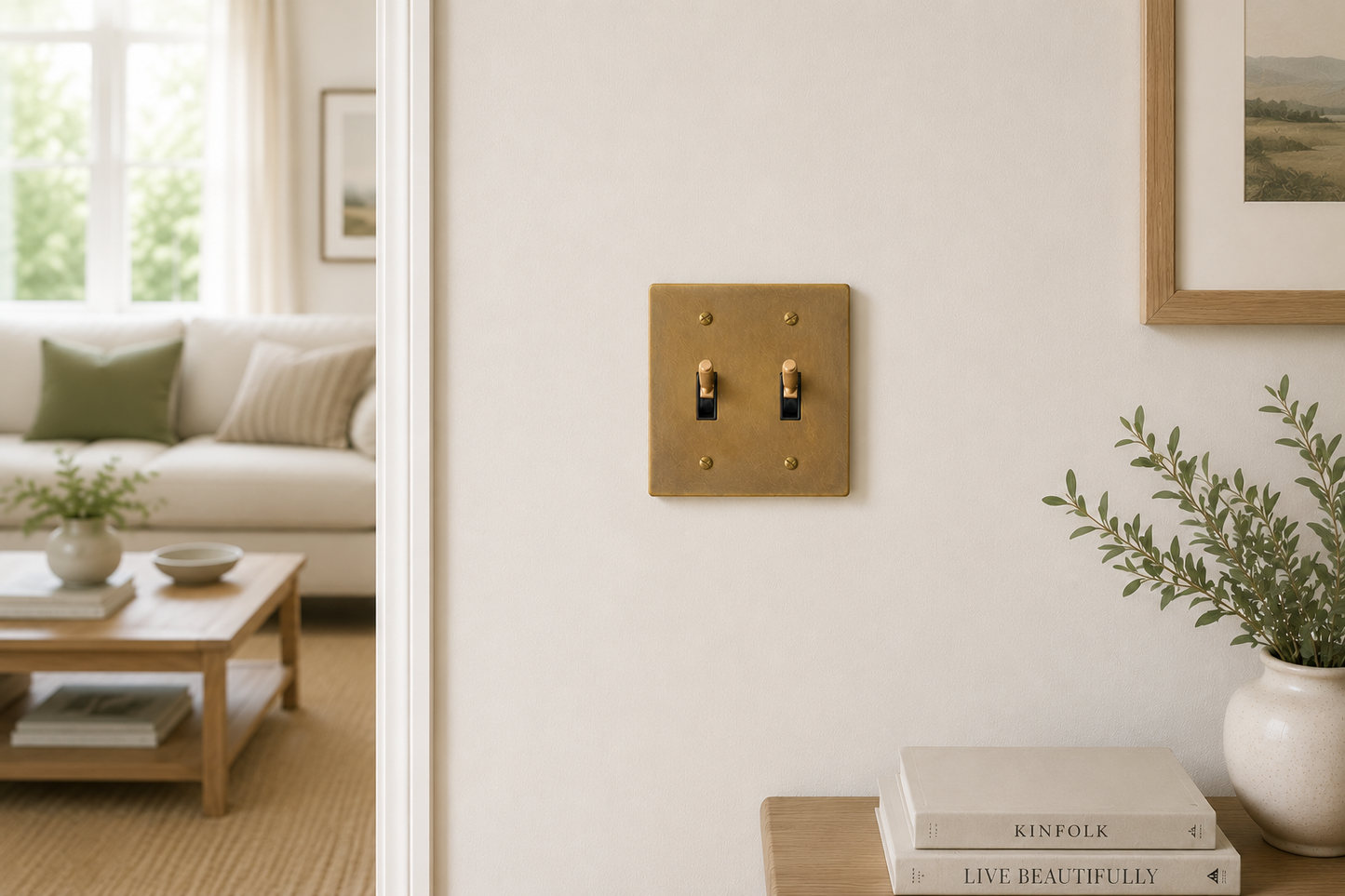 Modern Vintage Brass Toggle Switch - Modefinity