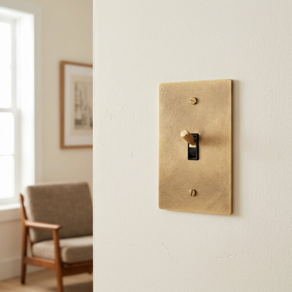 Modern Vintage Brass Toggle Switch - Modefinity