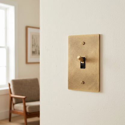 Modern Vintage Brass Toggle Switch - Modefinity