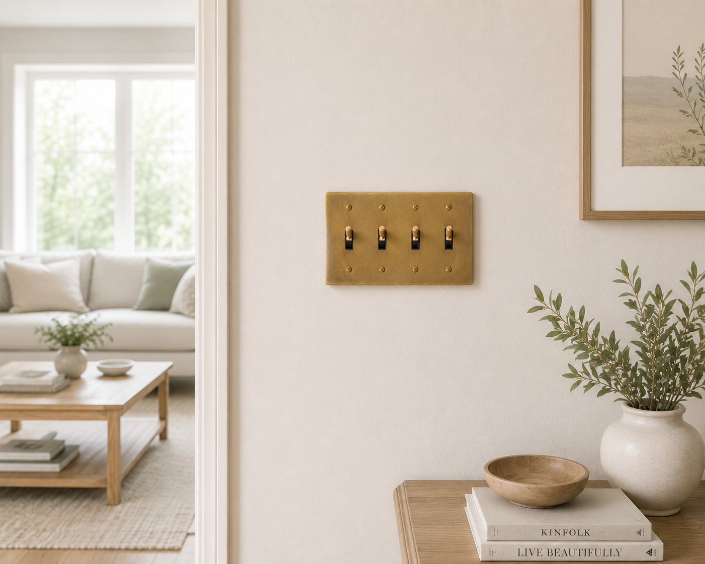 Modern Vintage Brass Toggle Switch - Modefinity
