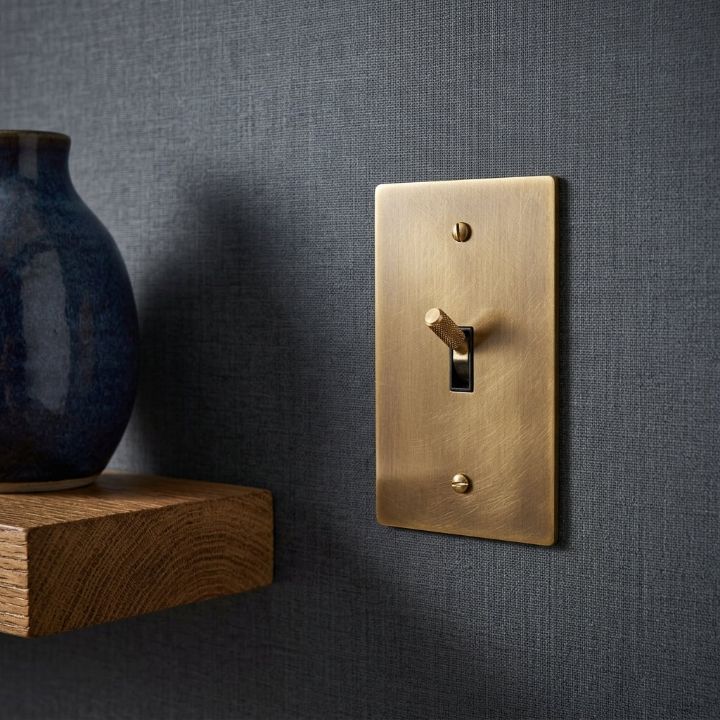 Modern Vintage Brass Toggle Switch - Modefinity