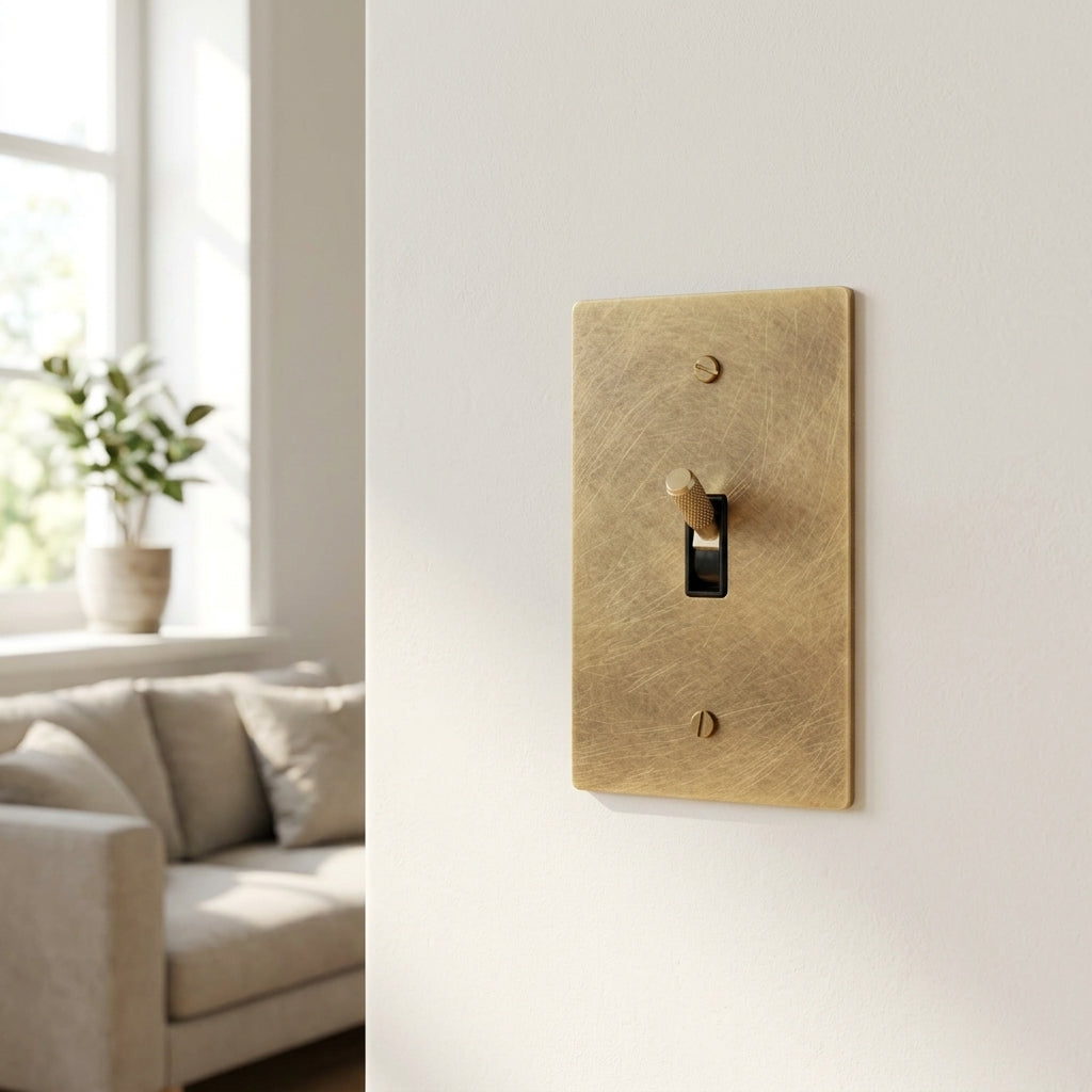 Modern Vintage Brass Toggle Switch - Modefinity