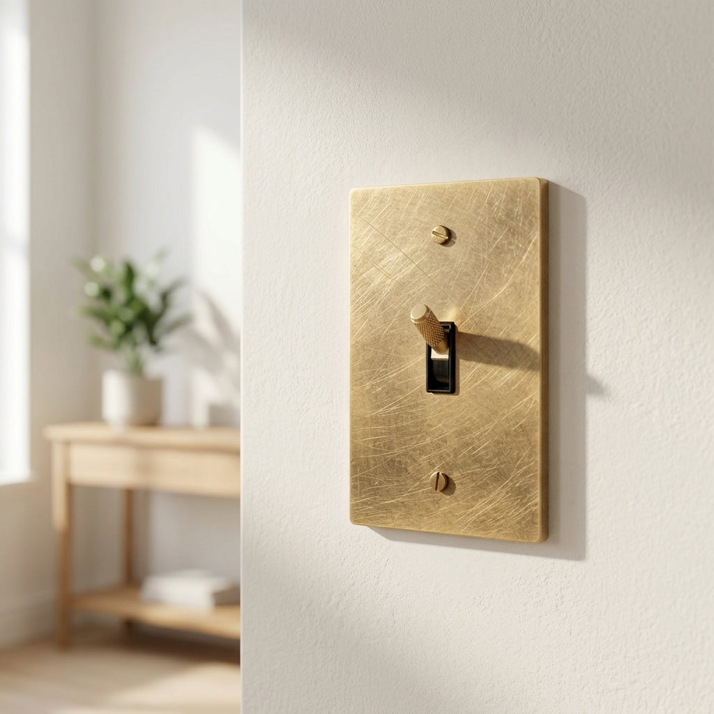 Modern Vintage Brass Toggle Switch - Modefinity