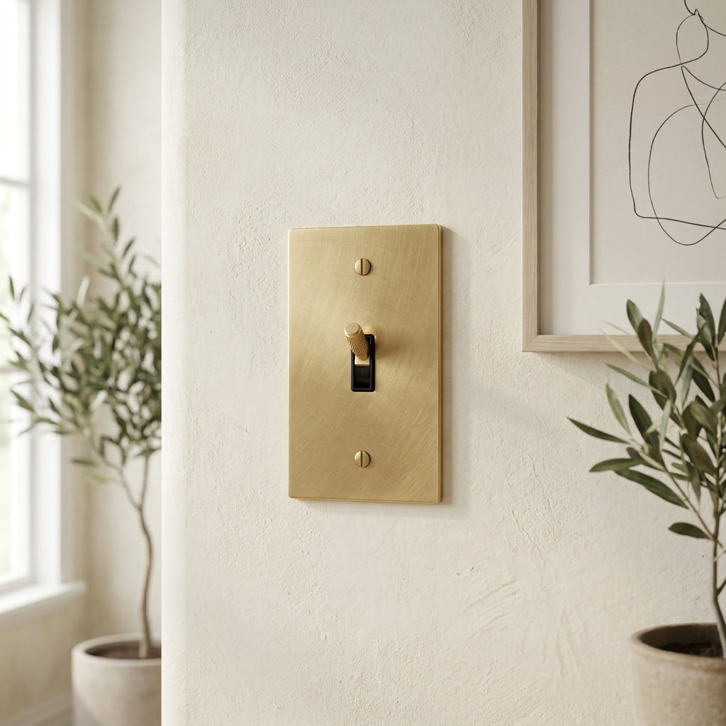 Modern Vintage Brass Toggle Switch - Modefinity