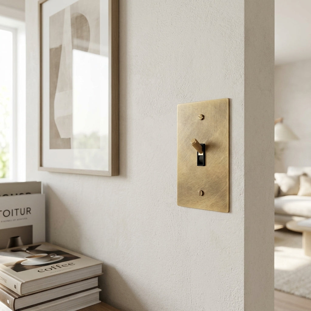 Modern Vintage Brass Toggle Switch - Modefinity