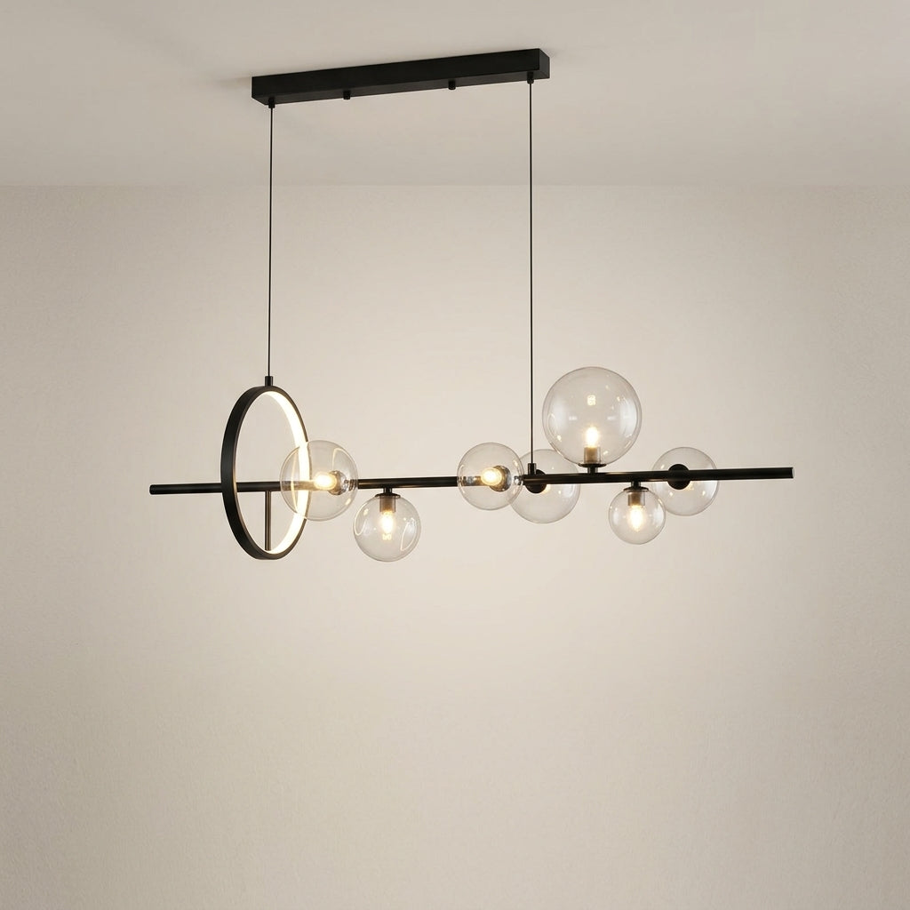 Modern Chandelier With Bubbles and LED RING - 1LCH1