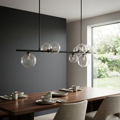 Modern Chandelier With Clear Globe - 1LCH2 - Modefinity