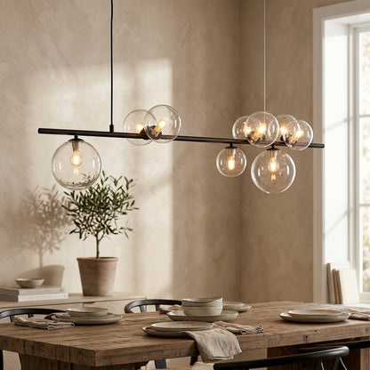Modern Chandelier With Clear Globe - 1LCH2 - Modefinity