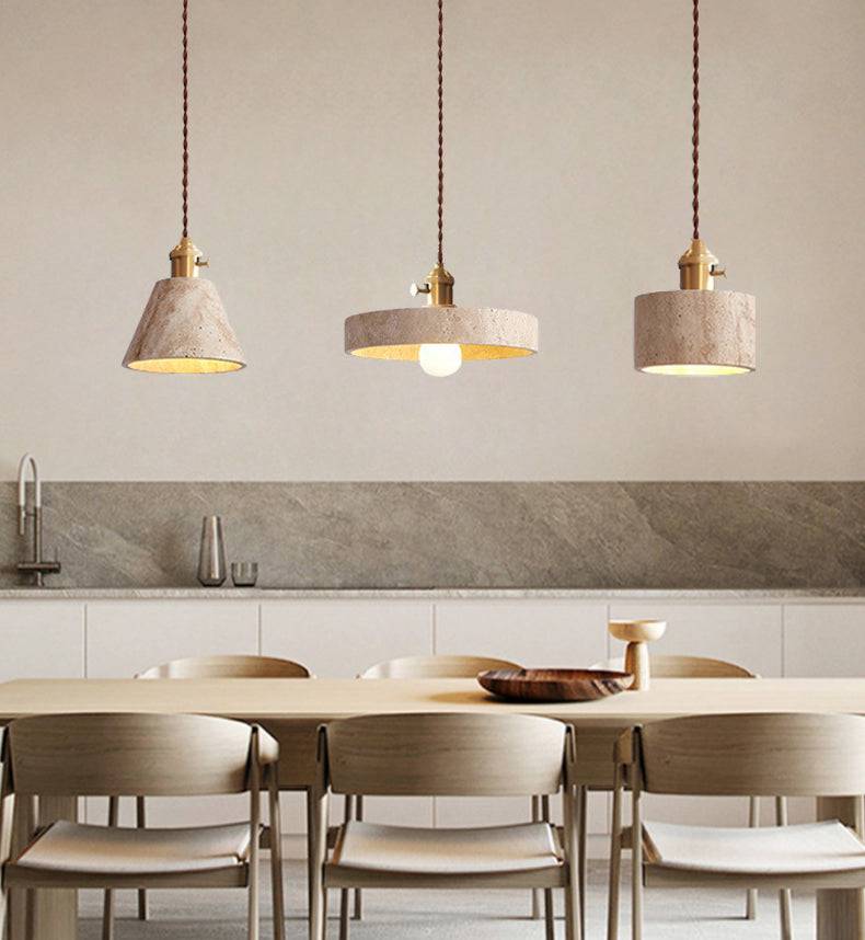 Cave Stone Pendant Light (BRASS) - Modefinity