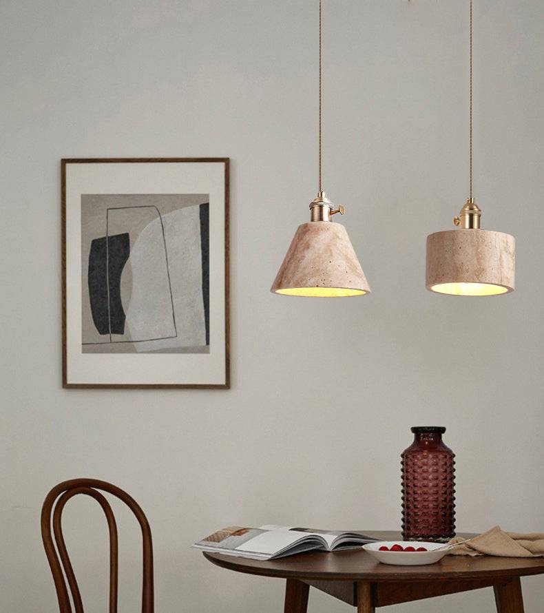 Cave Stone Pendant Light (BRASS) - Modefinity