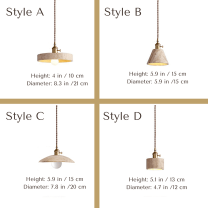 Cave Stone Pendant Light (BRASS) - Modefinity