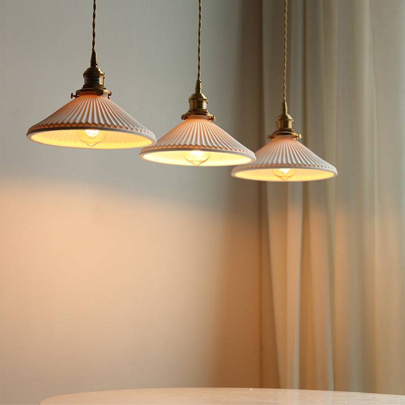 Ceramic Brass Pendant Light - 123PL - Modefinity