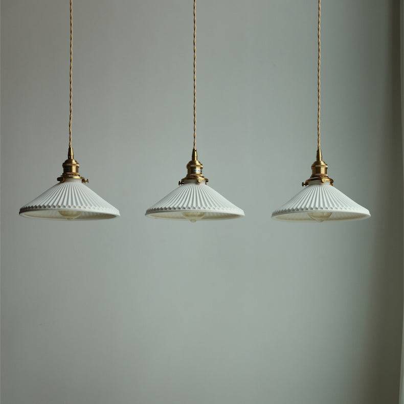 Ceramic Brass Pendant Light - 123PL - Modefinity