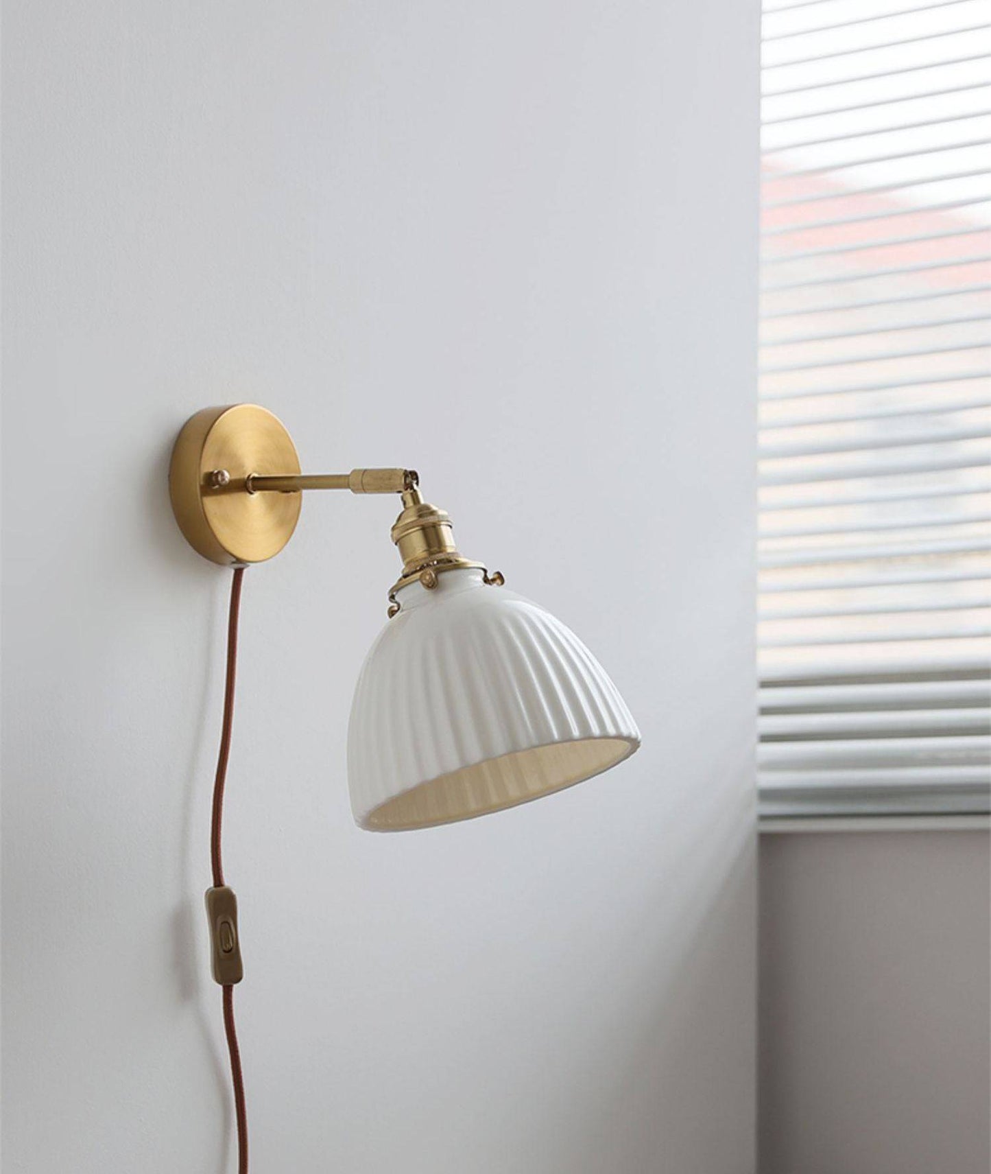 Ceramic Glass Plug In Wall Sconce Light - 226GBWL - Modefinity