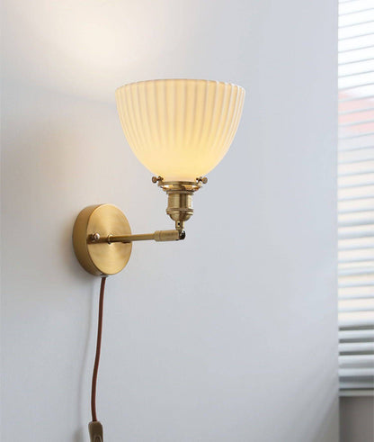 Ceramic Glass Plug In Wall Sconce Light - 226GBWL - Modefinity