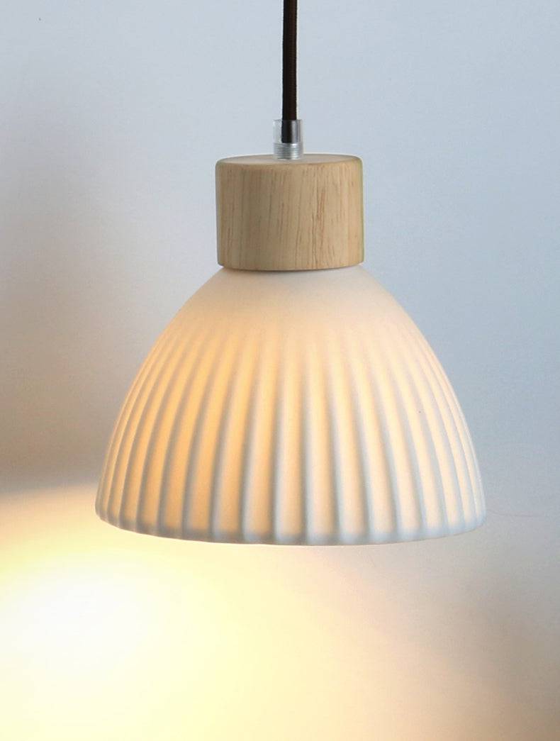 Ceramic Wall Light With Wood Plate - 115WL - Modefinity