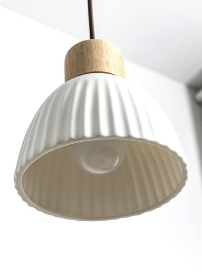 Ceramic Wall Light With Wood Plate - 115WL - Modefinity