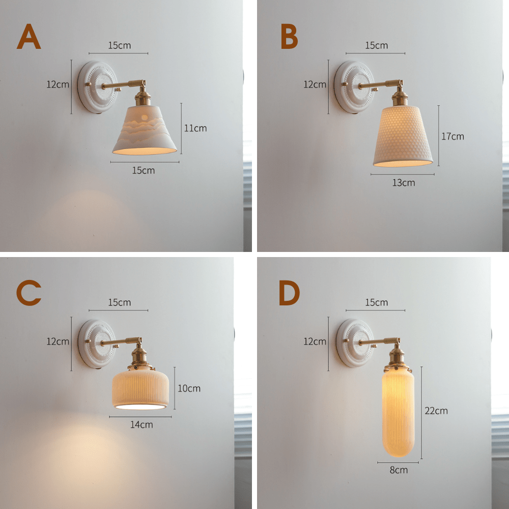 Ceramic Wall Sconce - 102CWP - Modefinity