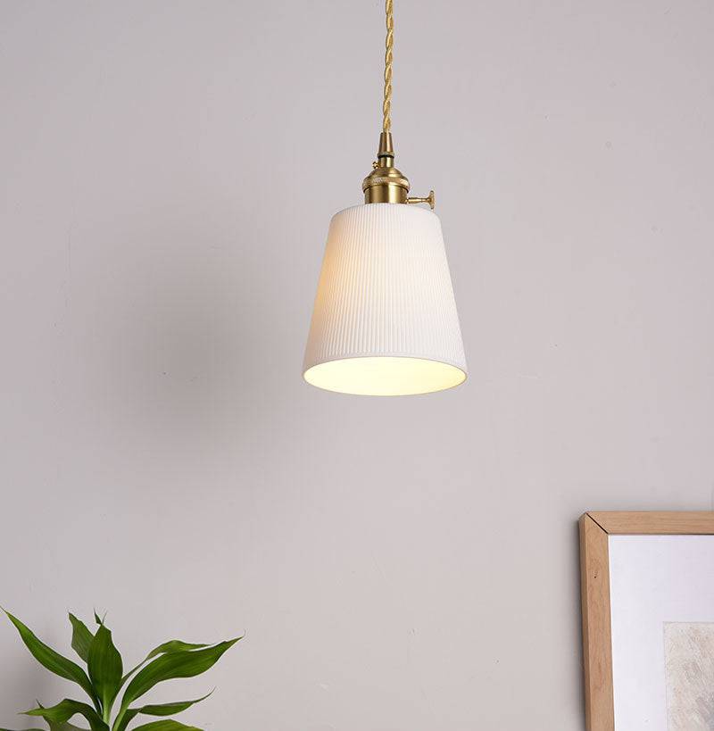 Ceramic White Gold Pendant Light - 108PL - Modefinity