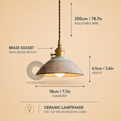 Kyoto Handcrafted Ceramic Pendant Light