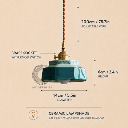 Kyoto Handcrafted Ceramic Pendant Light