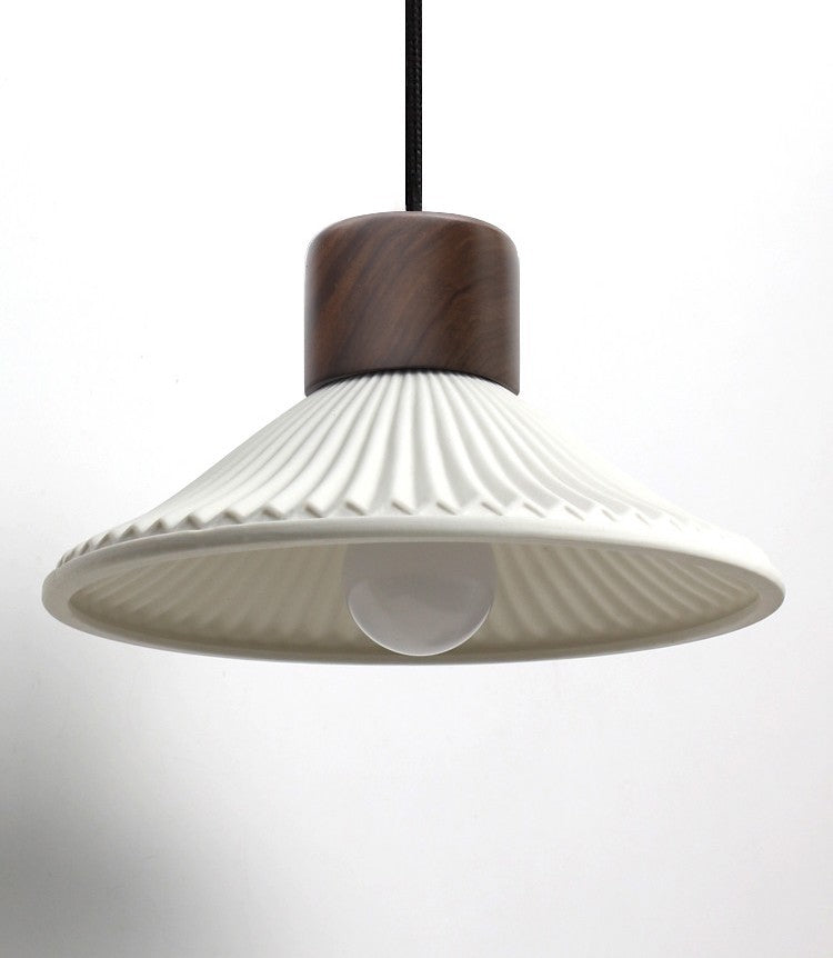 Wood Ceramic Pendant Light - 2091CPL