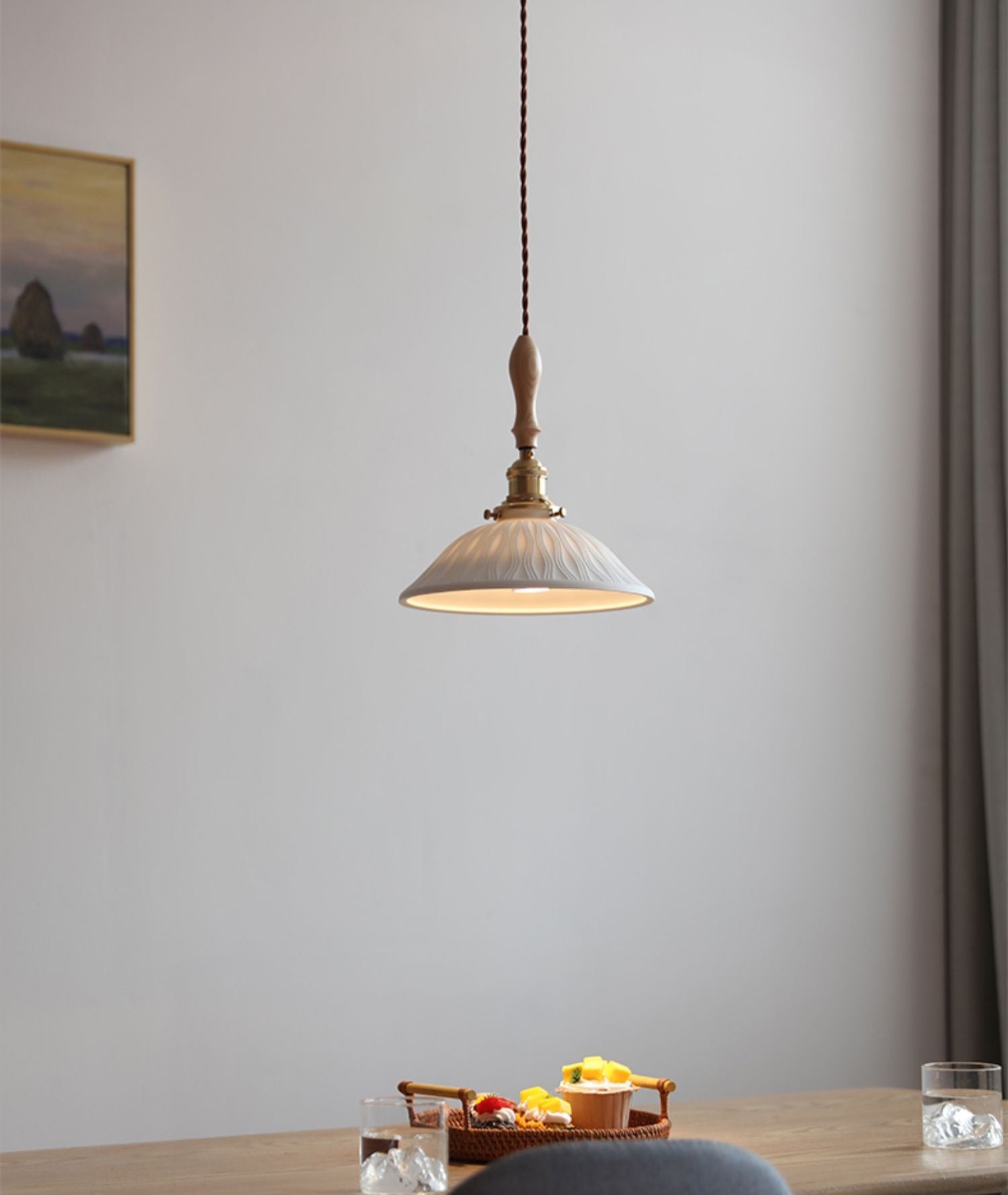 Waved Ceramic Pendant Light - 208CPL - Modefinity