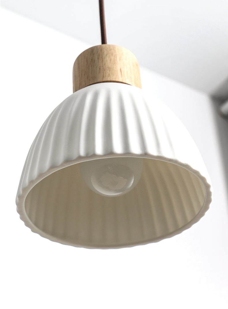 Wood Ceramic Pendant Light - 2092CPL