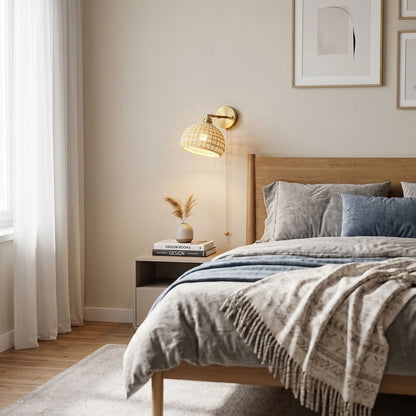 White Ceramic Wall Sconce – Brass Wall Light | 225ST