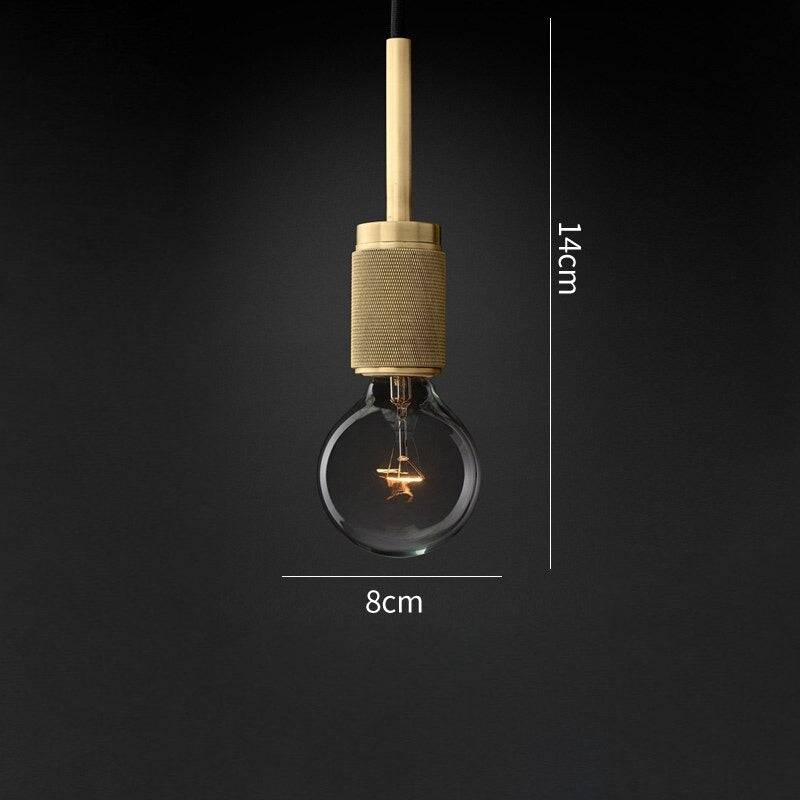 Clear Glass Brass Pendant Light - 205GPL - Modefinity